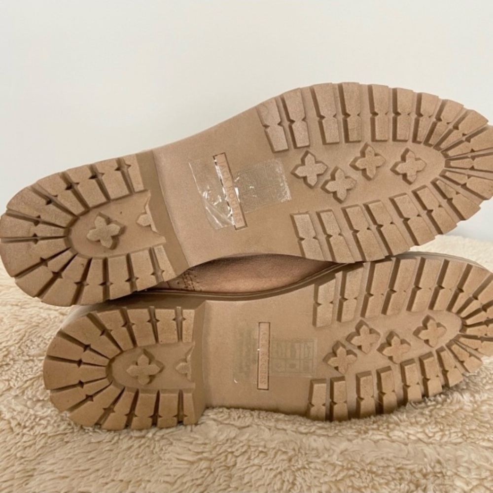 Jack Rogers Sophie Suede Sherpa Bootie Natural Oak Women's Size 9.5 - Picture 4 of 7